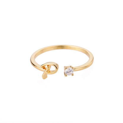 Mini Zircon Initial Ring