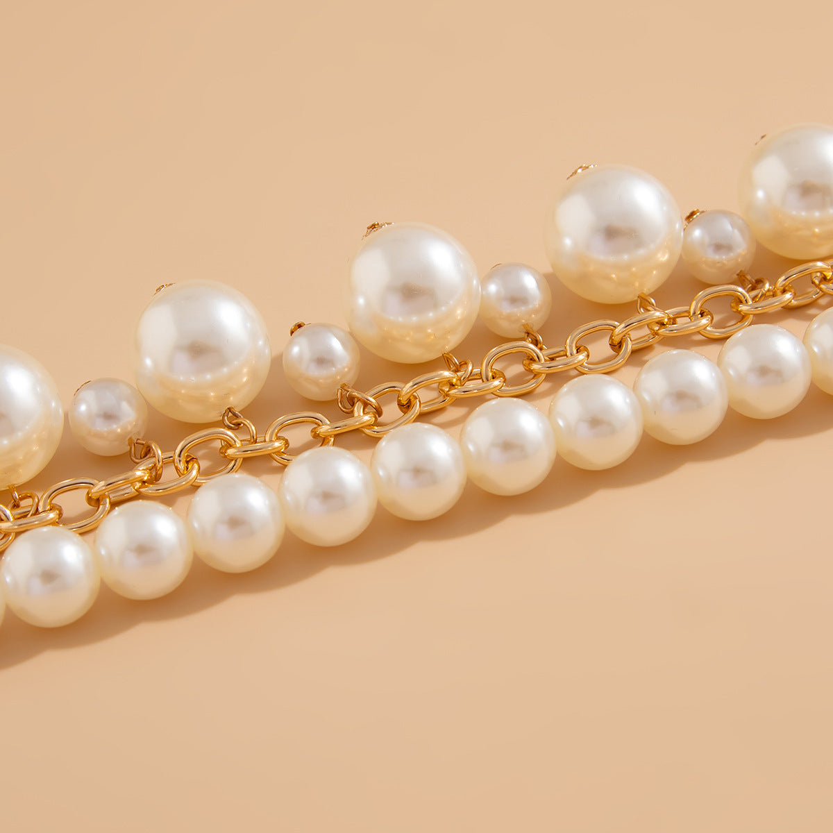 Pearl Chain Choker Necklace