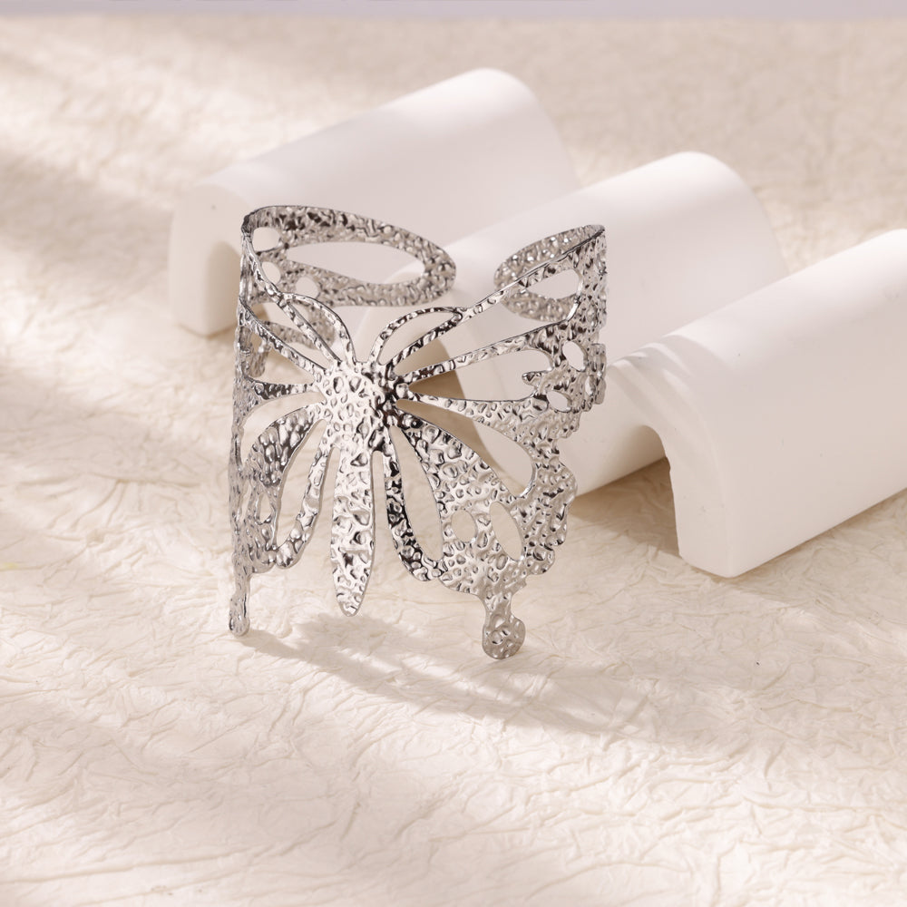 Butterfly Wide Cuff Bracelet