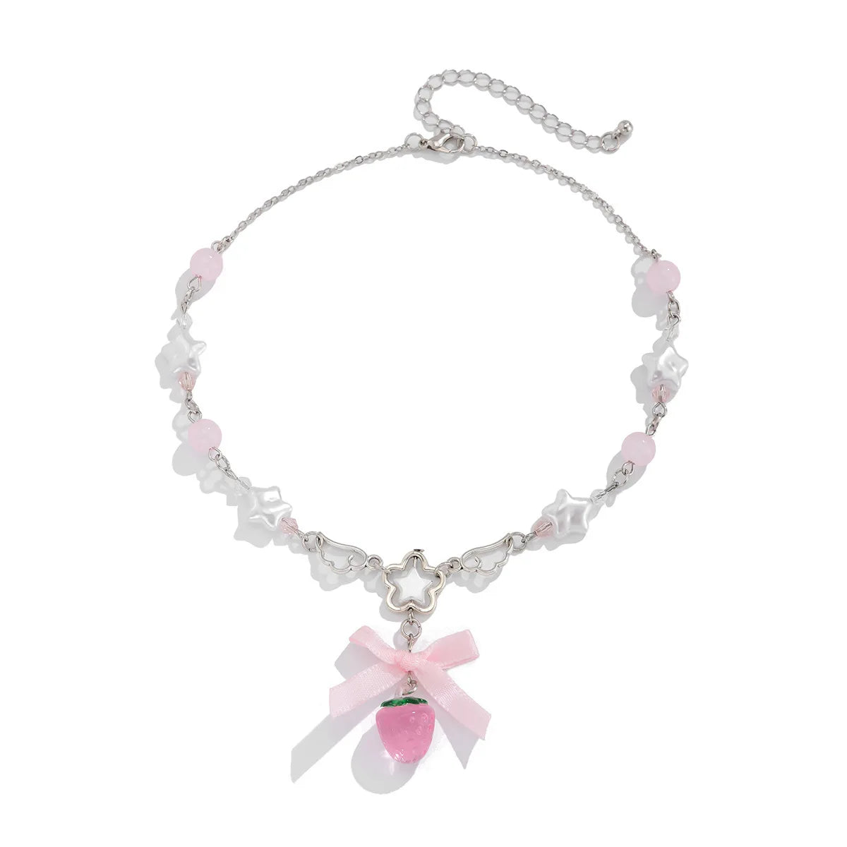 Y2K Strawberry Star Choker Necklace