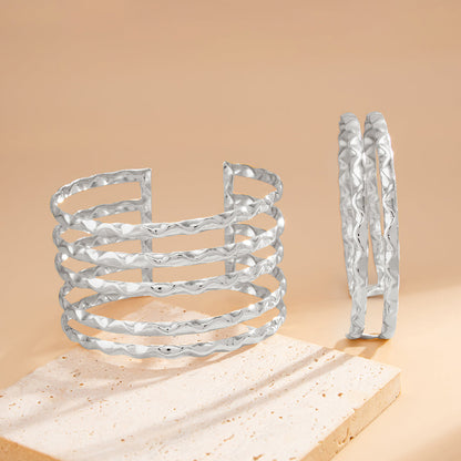 Chunky Geometric Cuff Bracelet