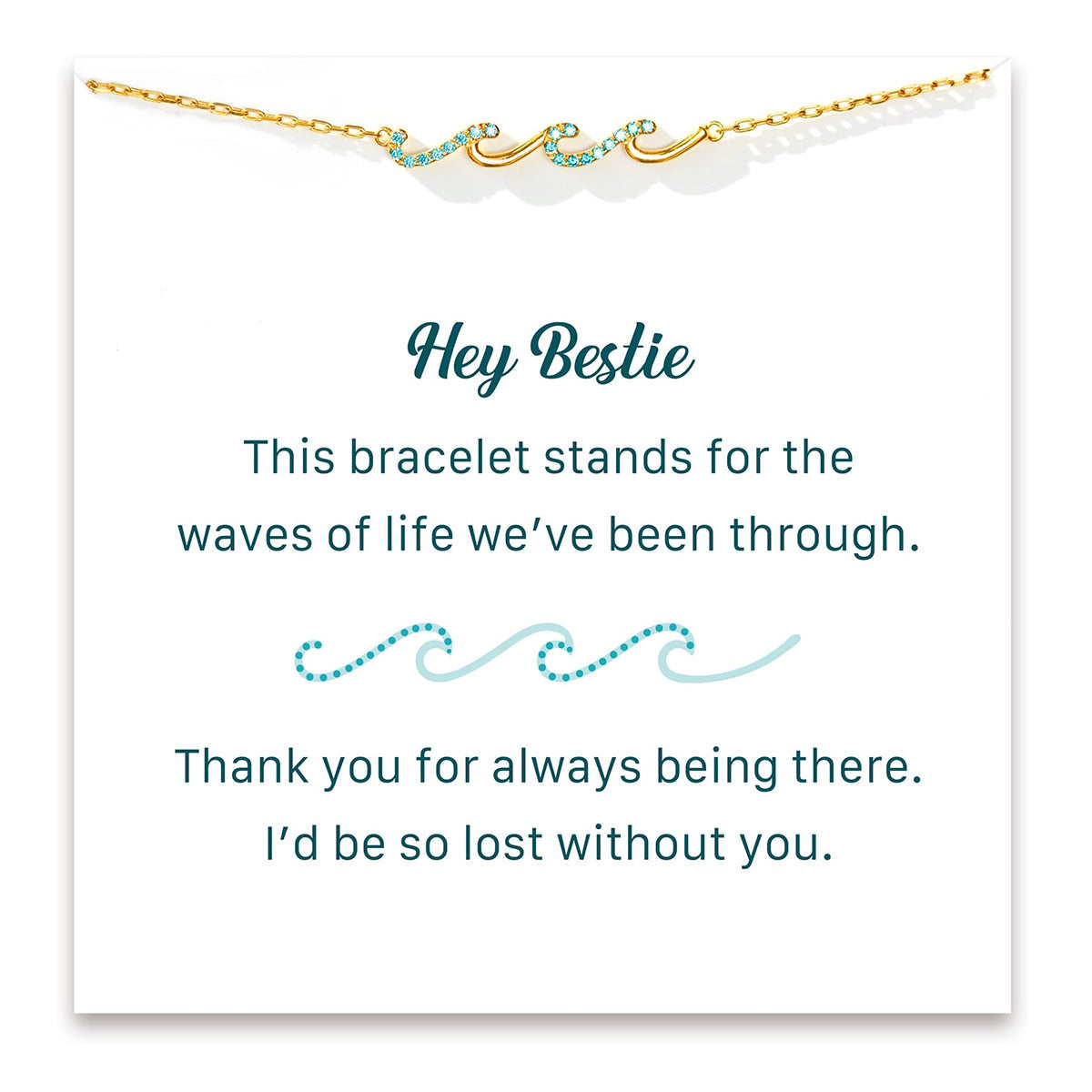 Crystal Heart Charm Chain Bracelet