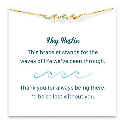 Crystal Heart Charm Chain Bracelet