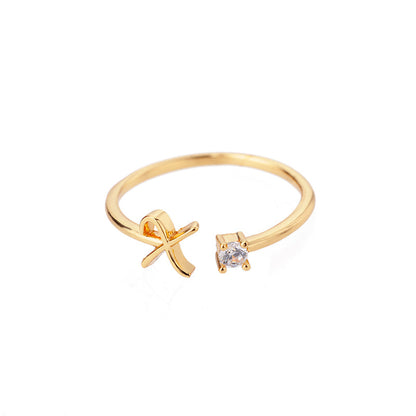 Mini Zircon Initial Ring