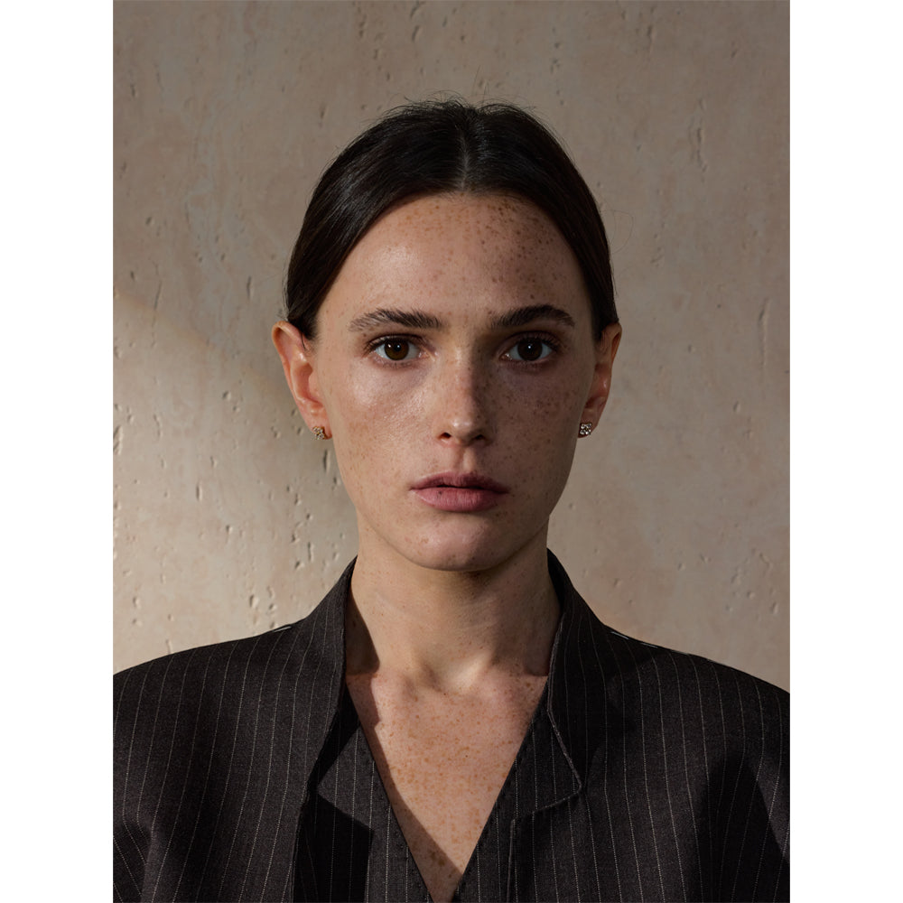 Mini Crystal Flower Stud Earrings