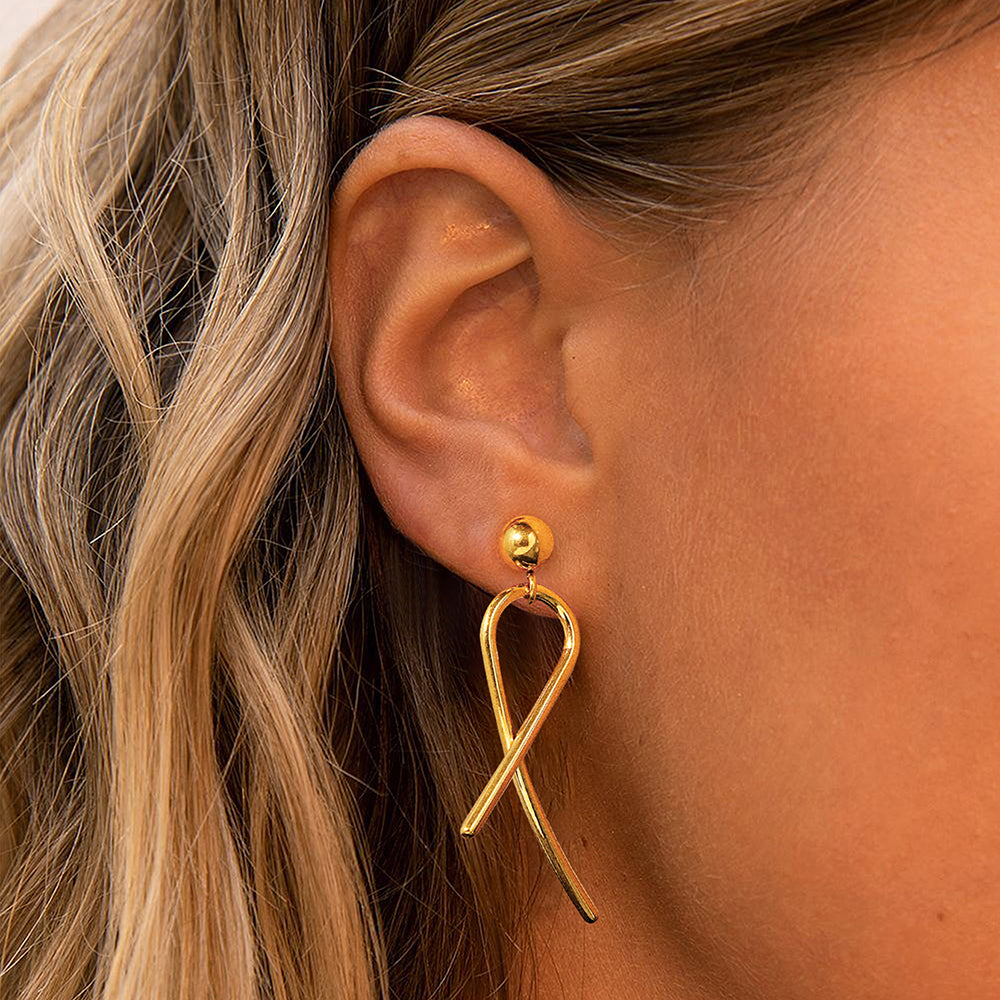 Twisted Ribbon Drop Earrings