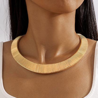 Punk Round Chain Choker Necklace