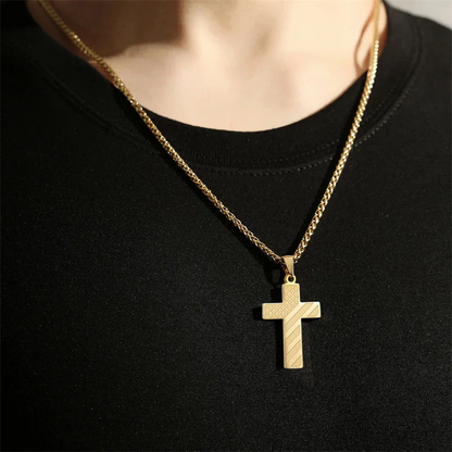 Flag Cross Verse Necklace