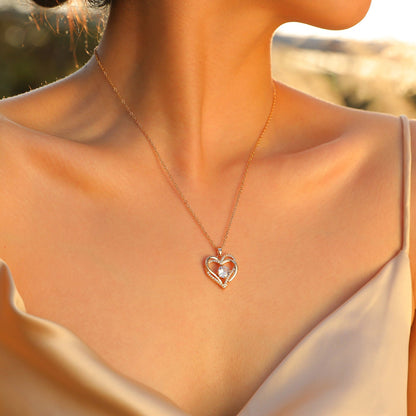 Birthstone Heart Pendant Necklace