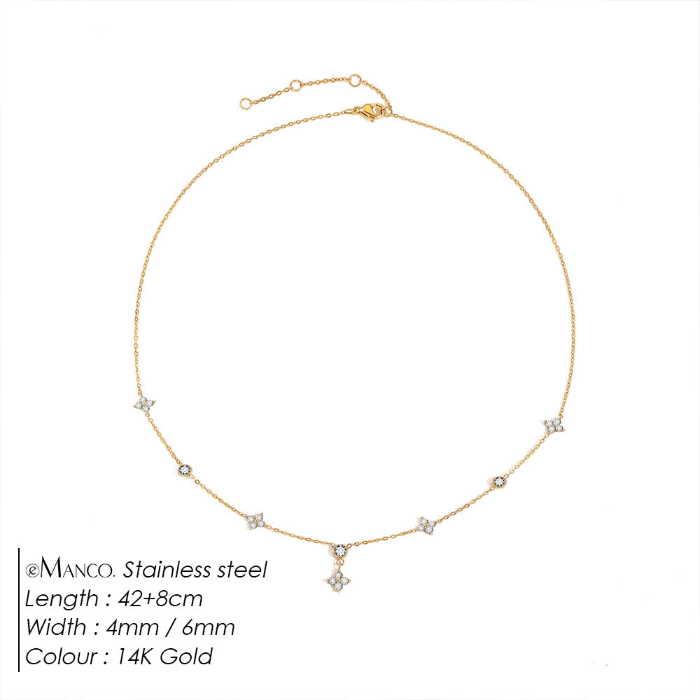 Dainty Star CZ Pendant Necklace