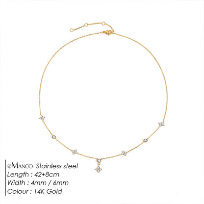 Dainty Star CZ Pendant Necklace