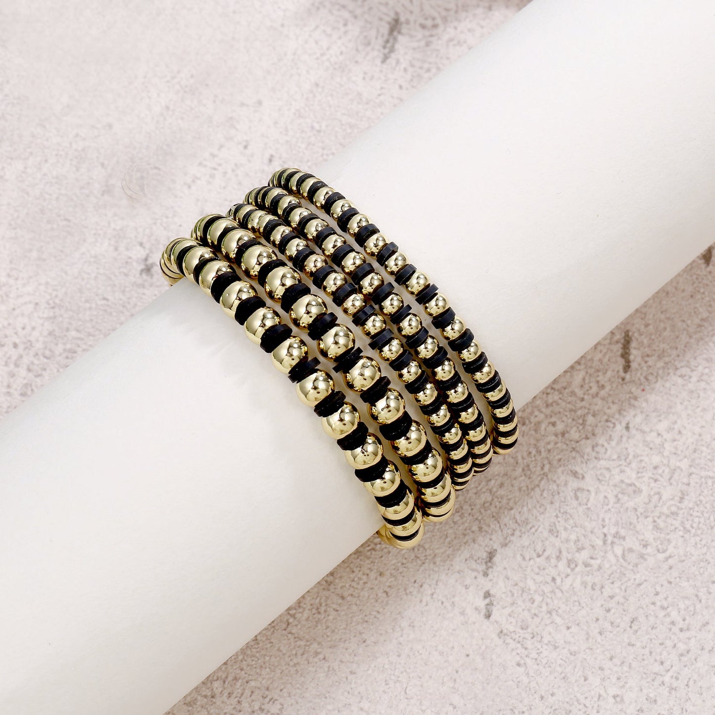 6pc Colorful Beaded Stretch Bracelet Set