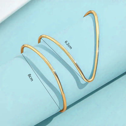 Geometric Gold Wrap Cuff Bracelet