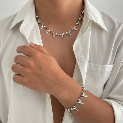 Punk Rivet Spike Choker & Bracelet Set