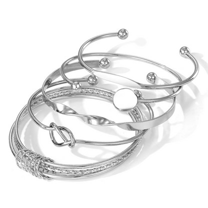 5pc Twist & Tie Bracelet Stack