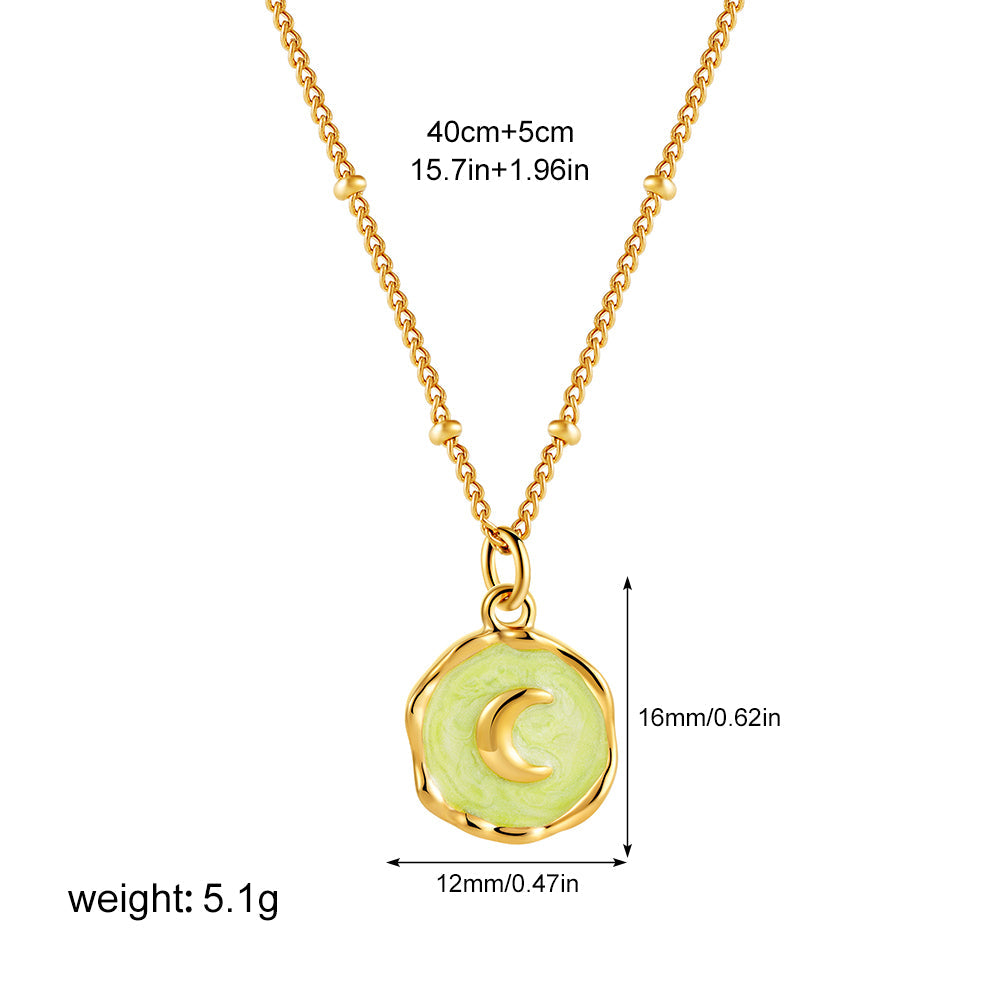 Natural Stone Geometric Pendant Choker