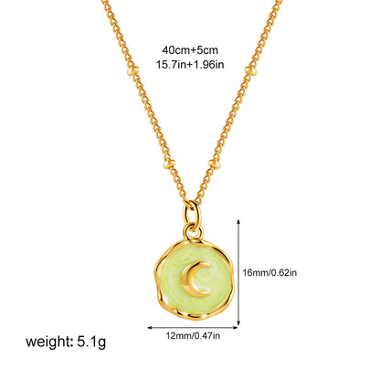 Natural Stone Geometric Pendant Choker