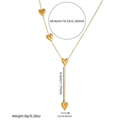 3pc Dainty Heart Jewelry Set