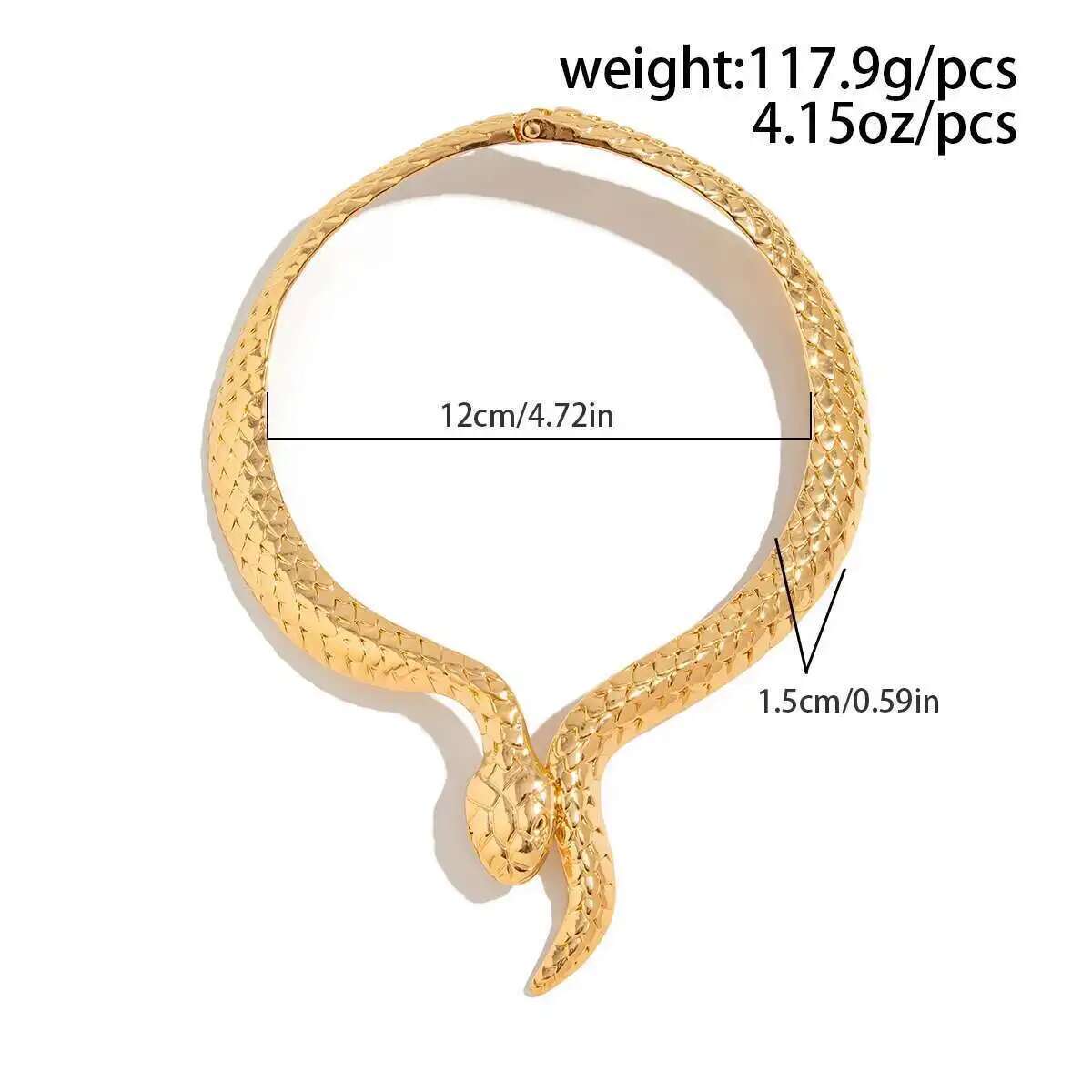 Punk Snake Torques Choker Necklace