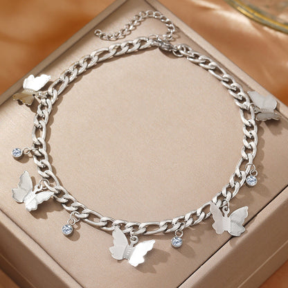 Butterfly Charm Chain Anklet