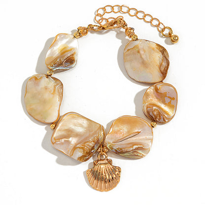 Boho Conch Charm Bracelet