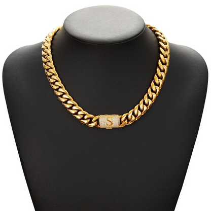 Cuban Link Letter Necklace