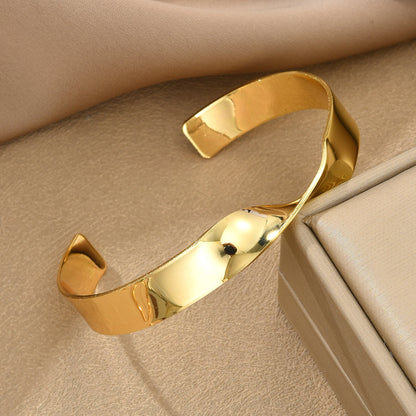 Twisted Gold Statement Bracelet
