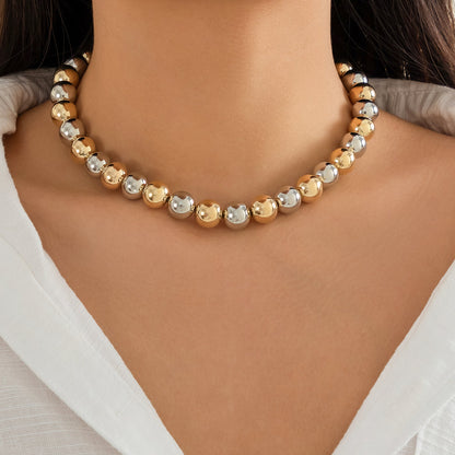 Big Bead Charm Choker Necklace