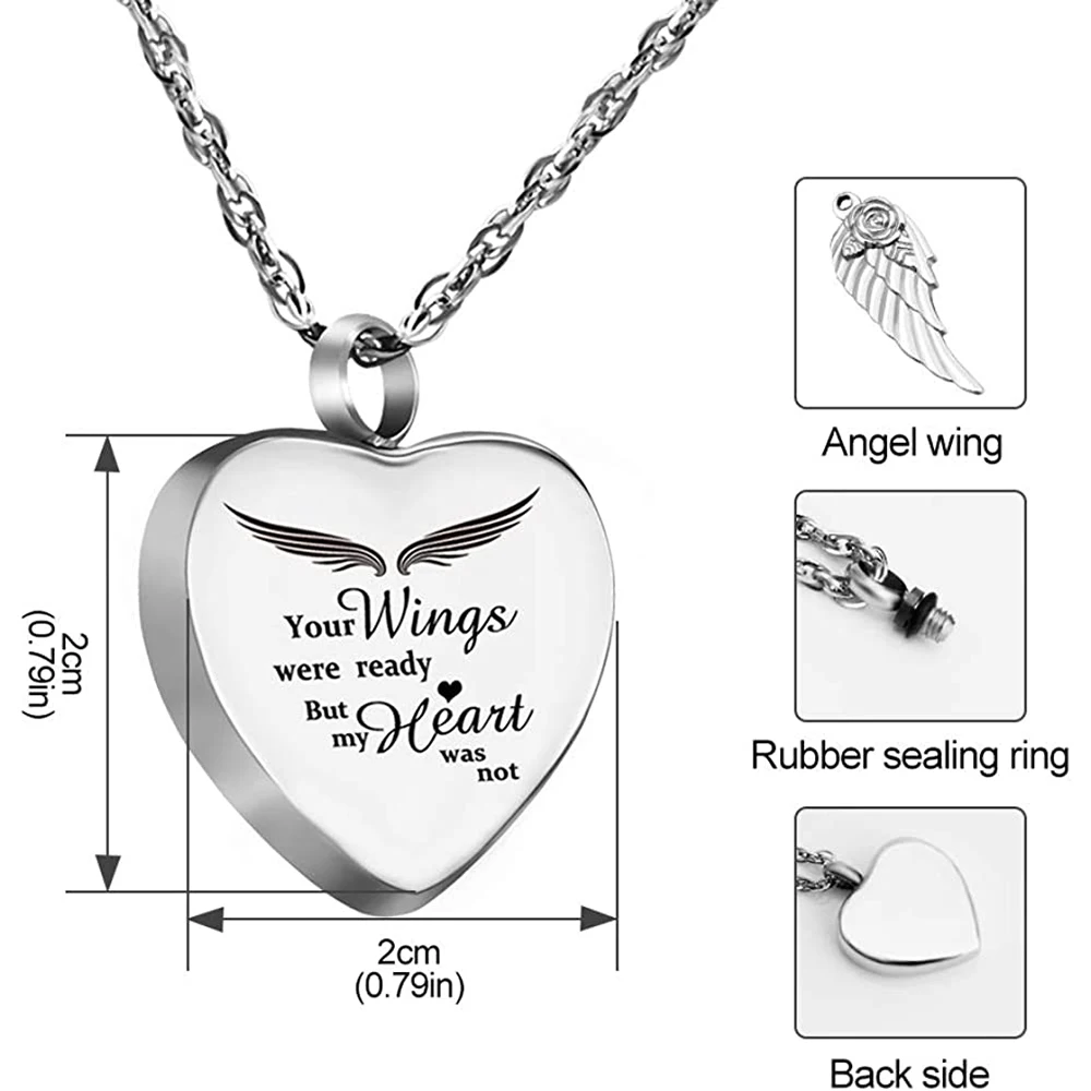Heart Urn Birthstone Necklace