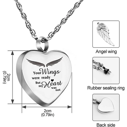 Heart Urn Birthstone Necklace