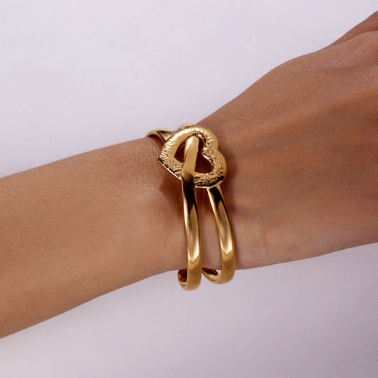 Heart Knot Cuff Bracelet