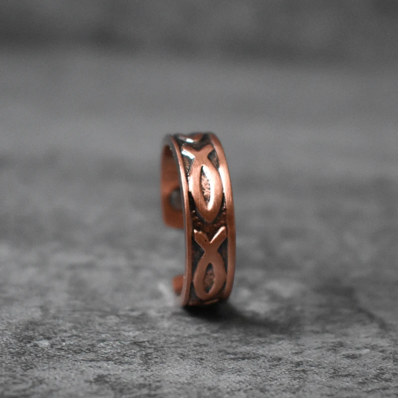 Adjustable Fish Copper Ring