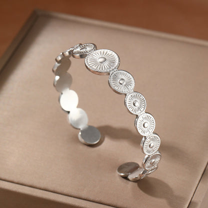 Sunburst Medallion Gold Bracelet