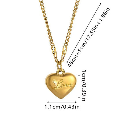 Dainty Gold Heart Choker Necklace