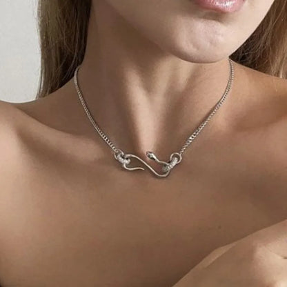 Crystal Snake Pendant Necklace