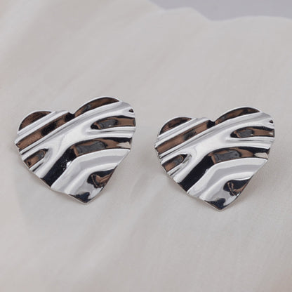Simple Heart Stud Earrings