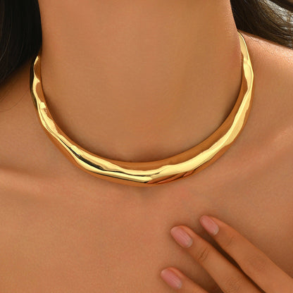 Bold Chunky Gold Collar Necklace