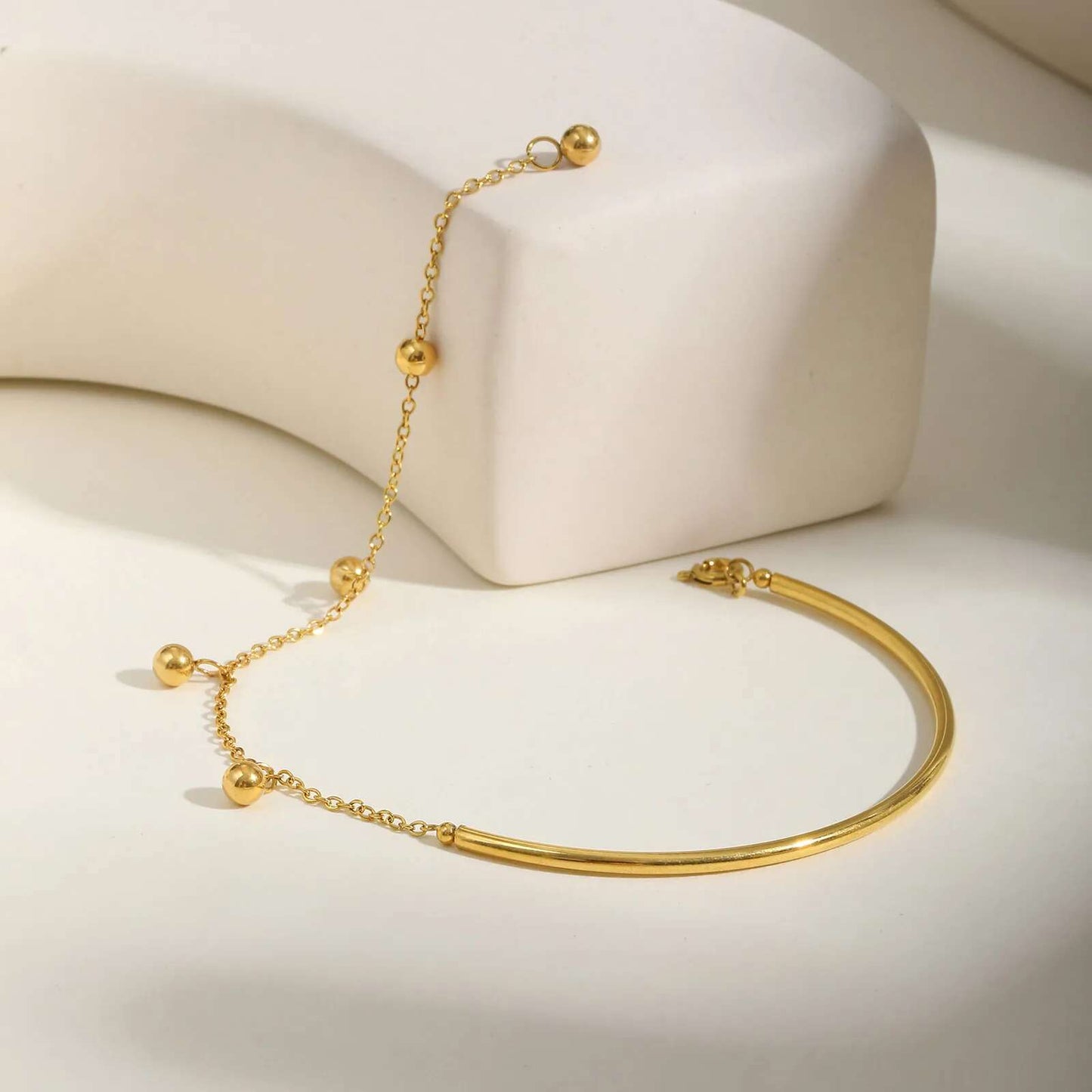 Minimalist Ball Accent Chain Bracelet