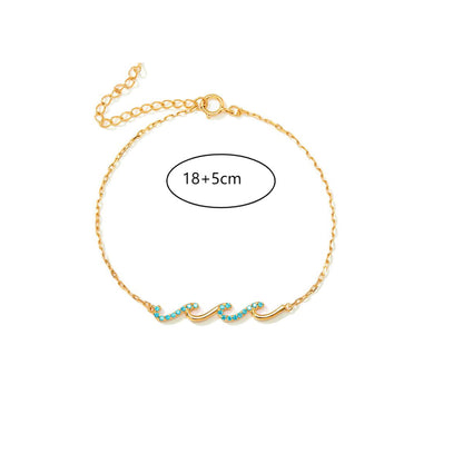 Crystal Heart Charm Chain Bracelet