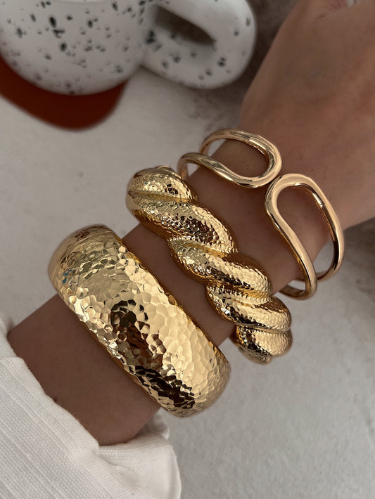 Hip Hop Geometric Cuff Bracelet