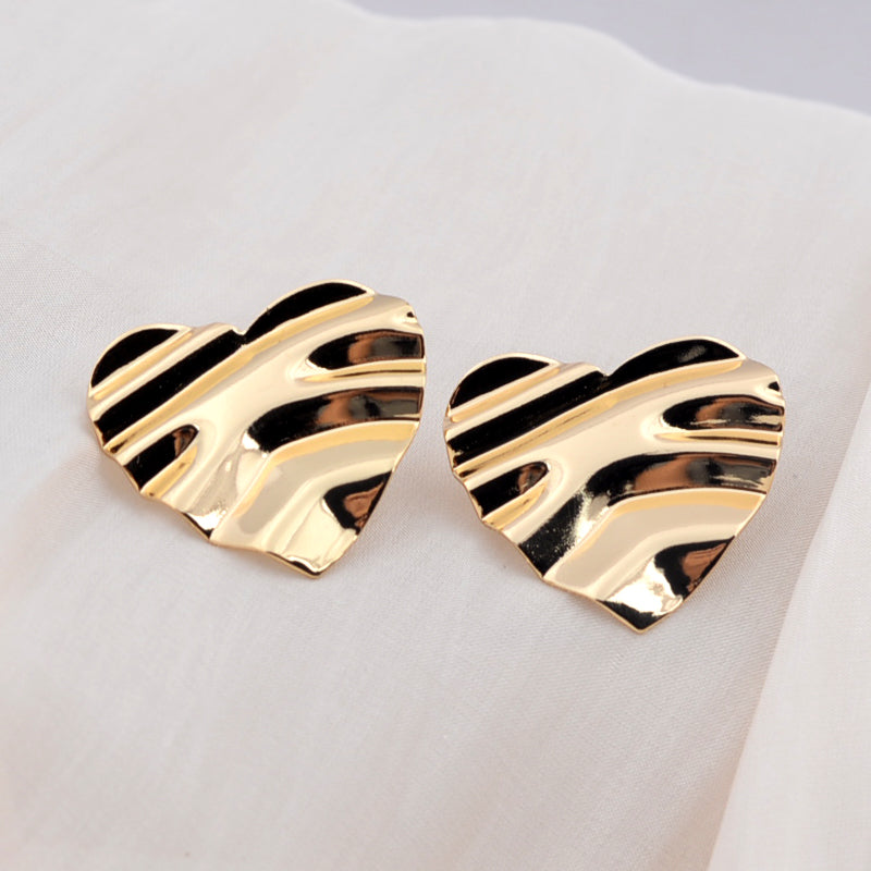 Simple Heart Stud Earrings