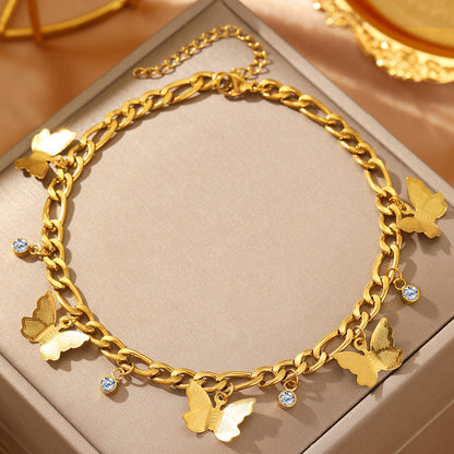 Butterfly Charm Chain Anklet