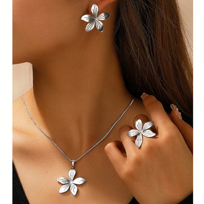 3pc Bold Petal Jewelry Set