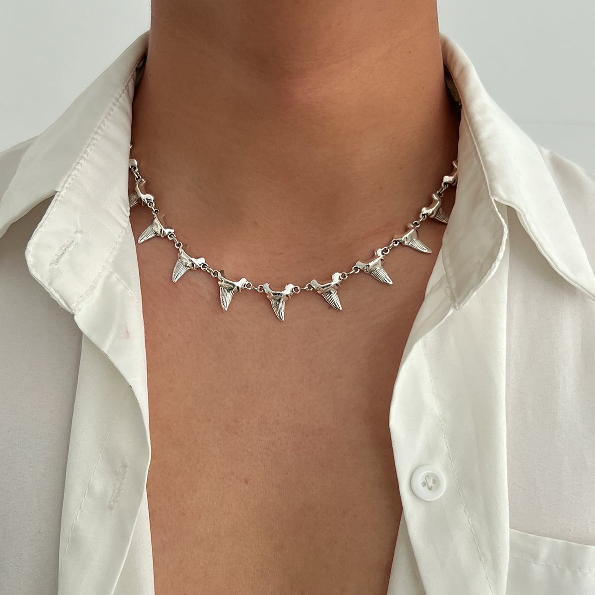 Rivet Spike Punk Choker Necklace
