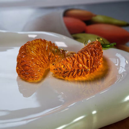 Mandarin Slice Drop Earrings