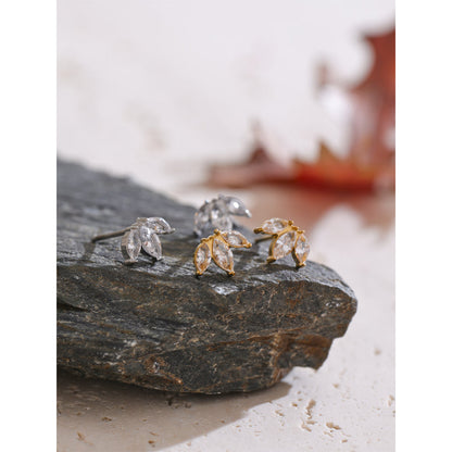 Mini Crown Crystal Stud Earrings