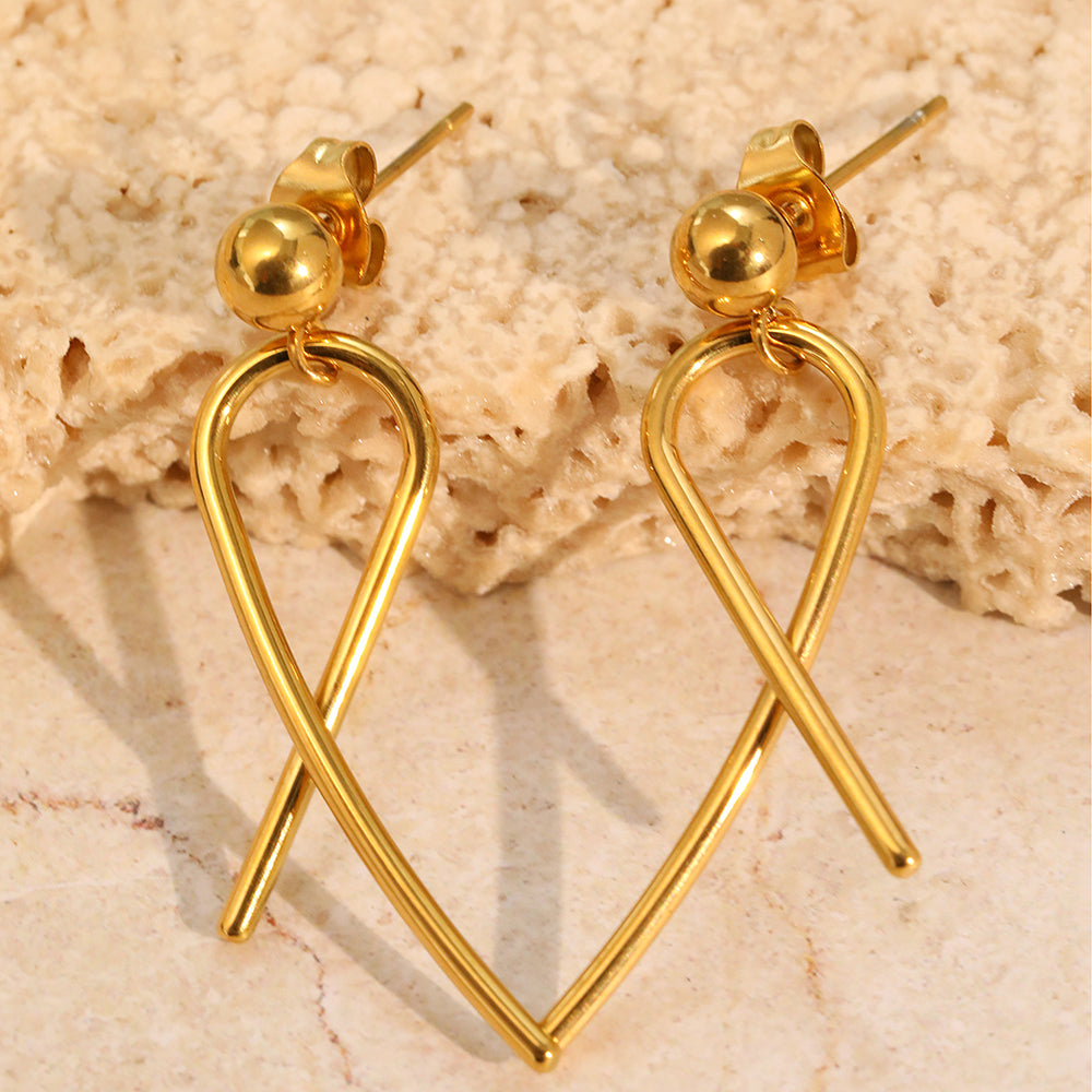 Twisted Ribbon Drop Earrings