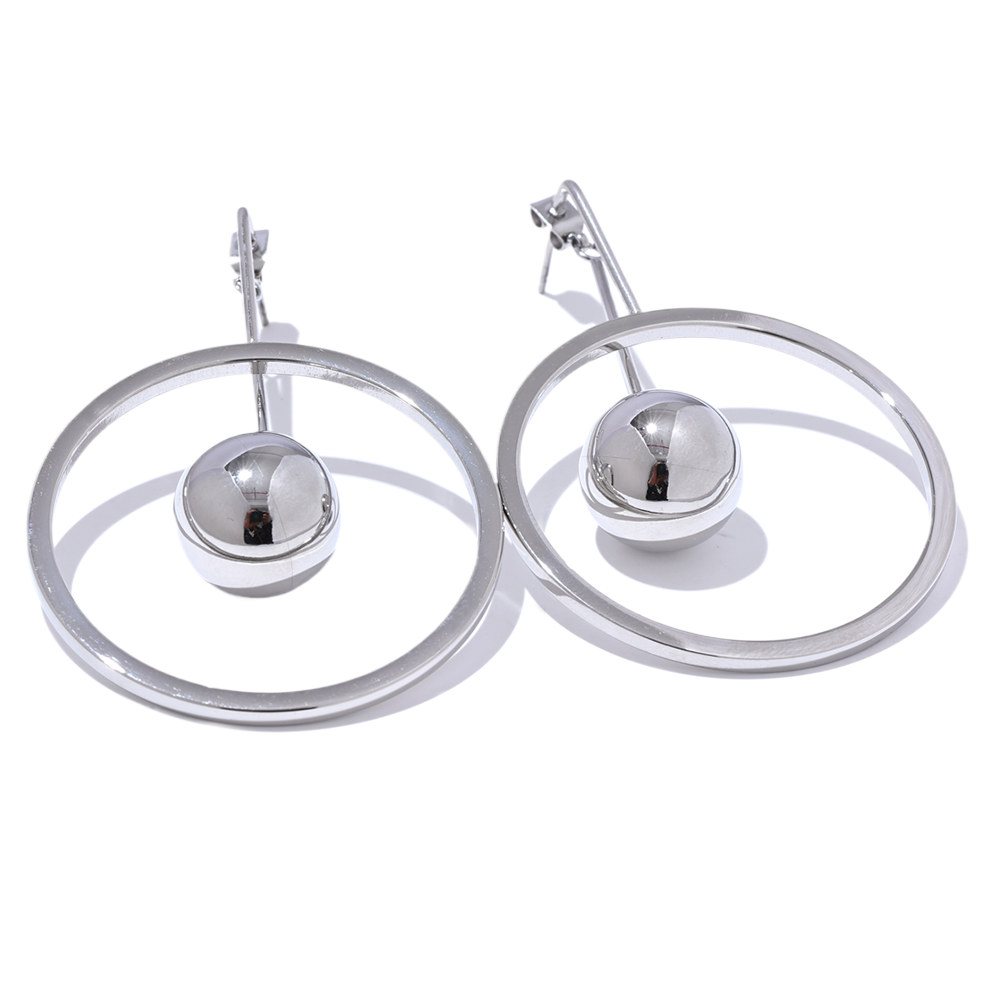 Geometric Sphere Drop Earrings