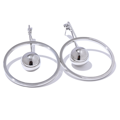 Geometric Sphere Drop Earrings