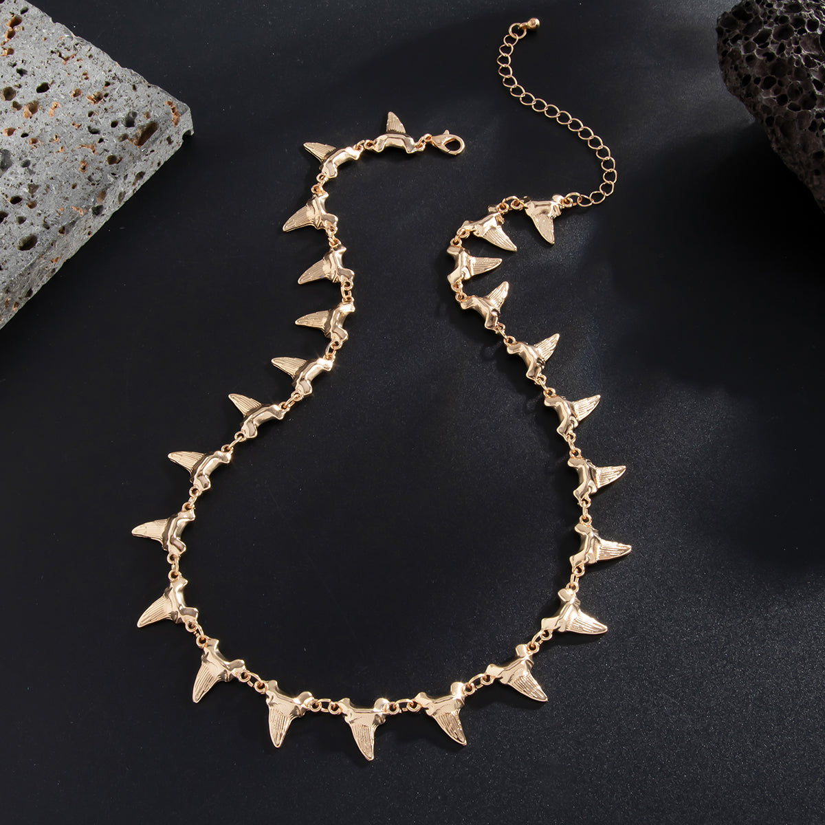 Rivet Spike Punk Choker Necklace